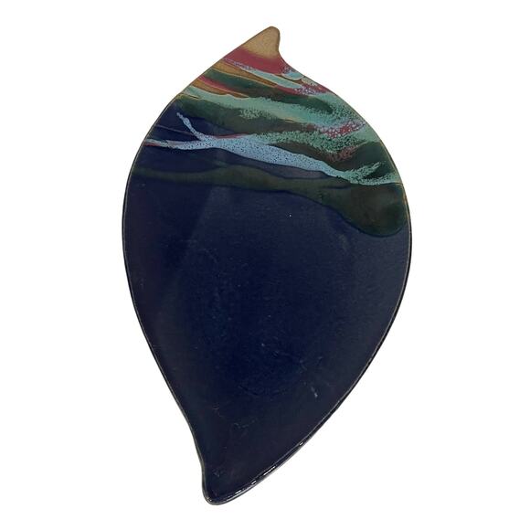 Signed Studio Stoneware Pottery SPARTAWARE Plate Platter Blue Fragrant Mushroom - Picture 3 of 7